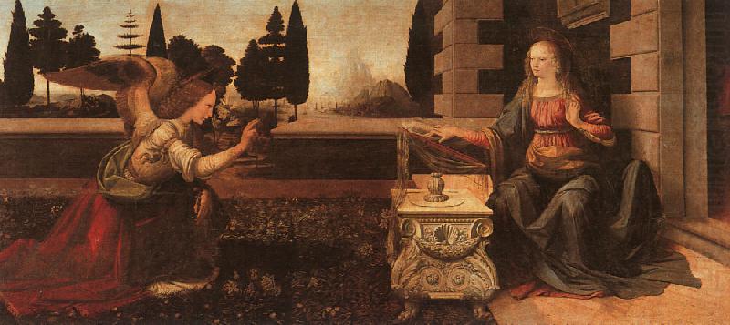  Leonardo  Da Vinci The Annunciation-o china oil painting image